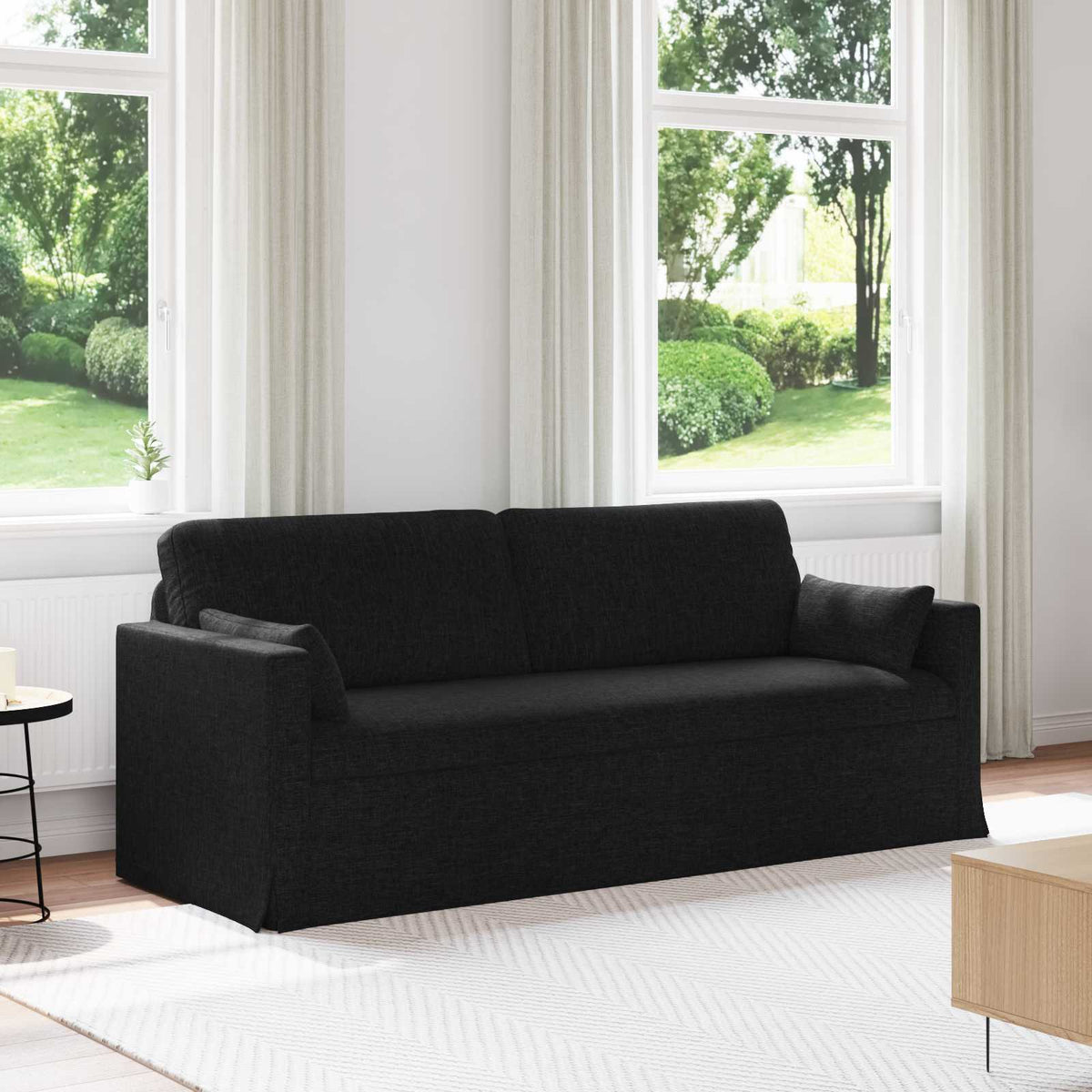 Vidaxl bank zwart 198 x 78 x 80 cm stof