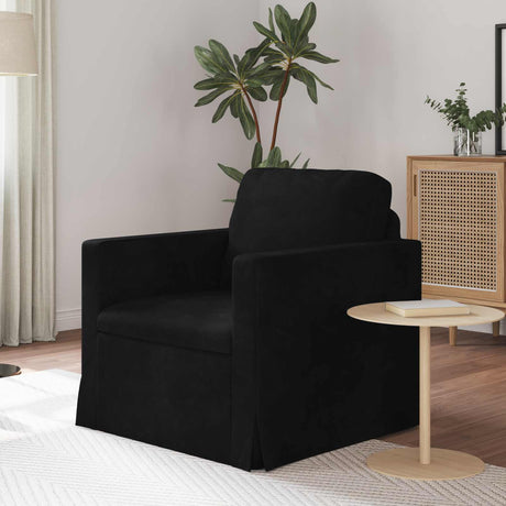 Vidaxl bank zwart 78 x 78 x 80 cm fluweel