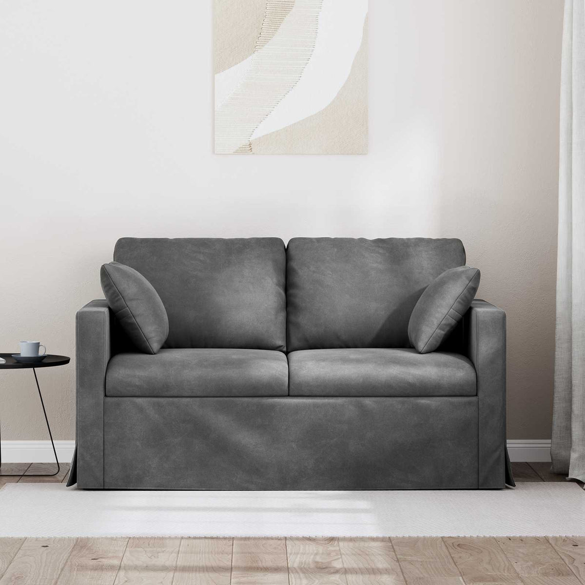 Vidaxl bank donkergrijs 138 x 78 x 80 cm fluweel