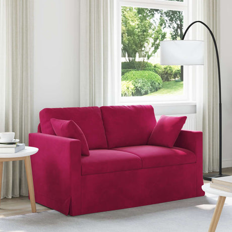 Vidaxl bank wijnrood 138 x 78 x 80 cm fluweel