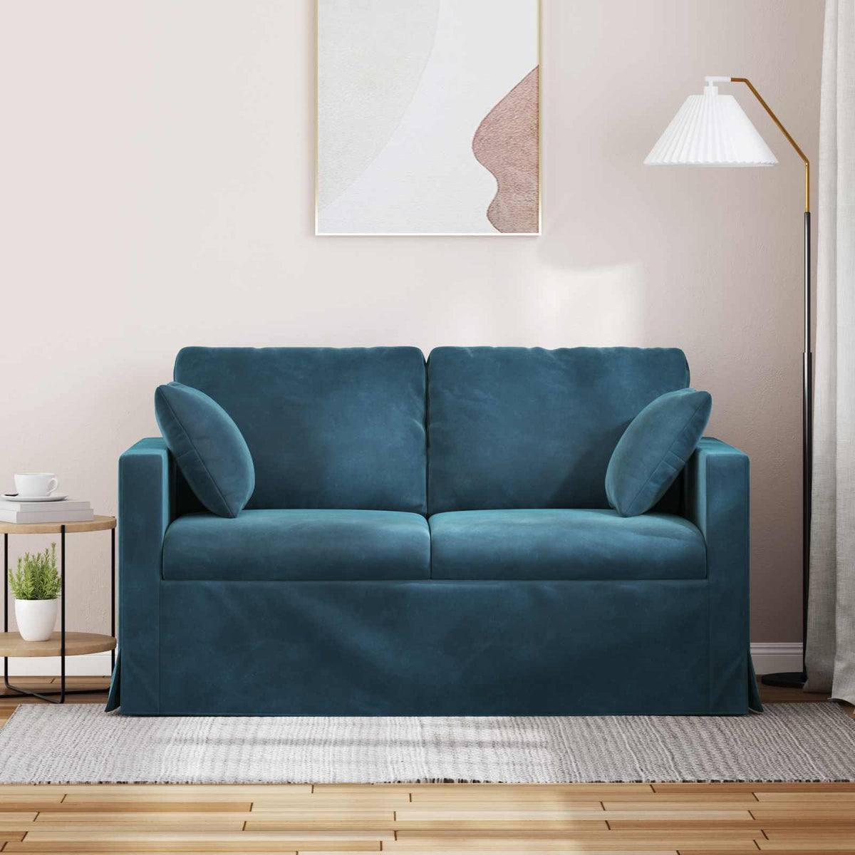 Vidaxl bank blauw 138 x 78 x 80 cm fluweel