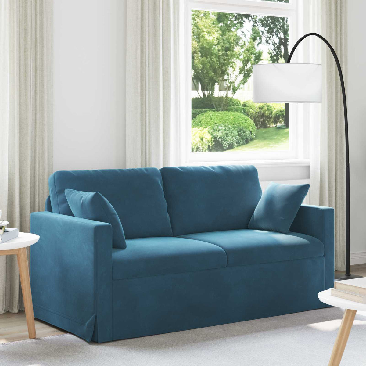 Vidaxl bank blauw 158 x 78 x 80 cm fluweel