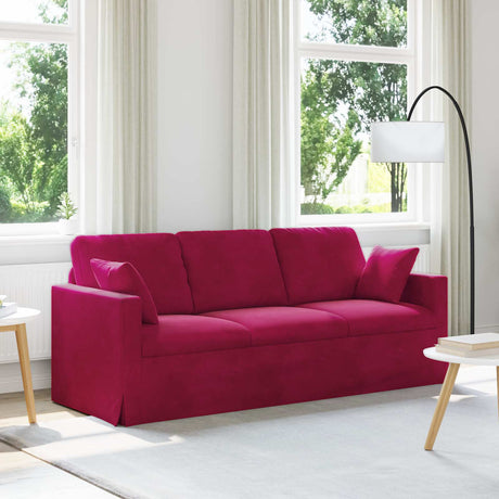 Vidaxl bank wijnrood 198 x 78 x 80 cm fluweel