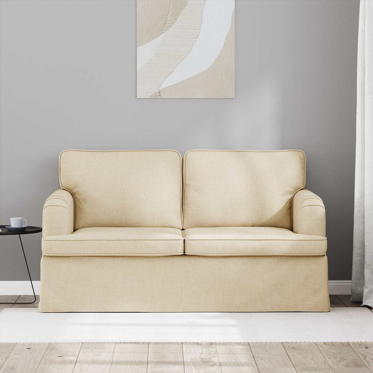 Vidaxl bank crème 144 x 80 x 85 cm stof