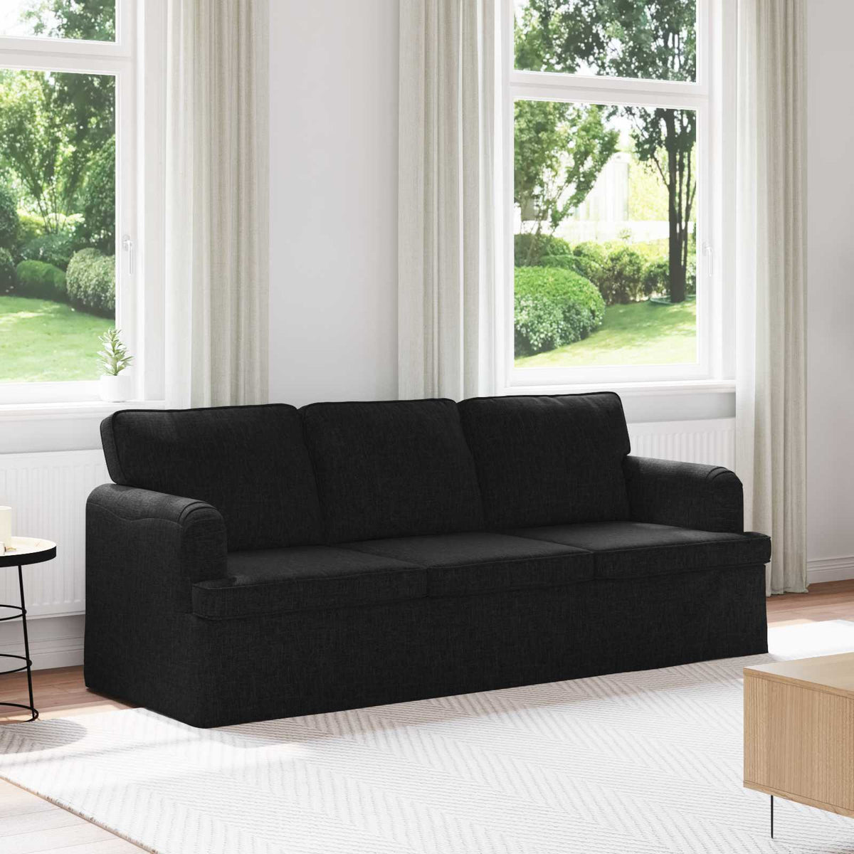 Vidaxl bank zwart 201 x 80 x 85 cm stof