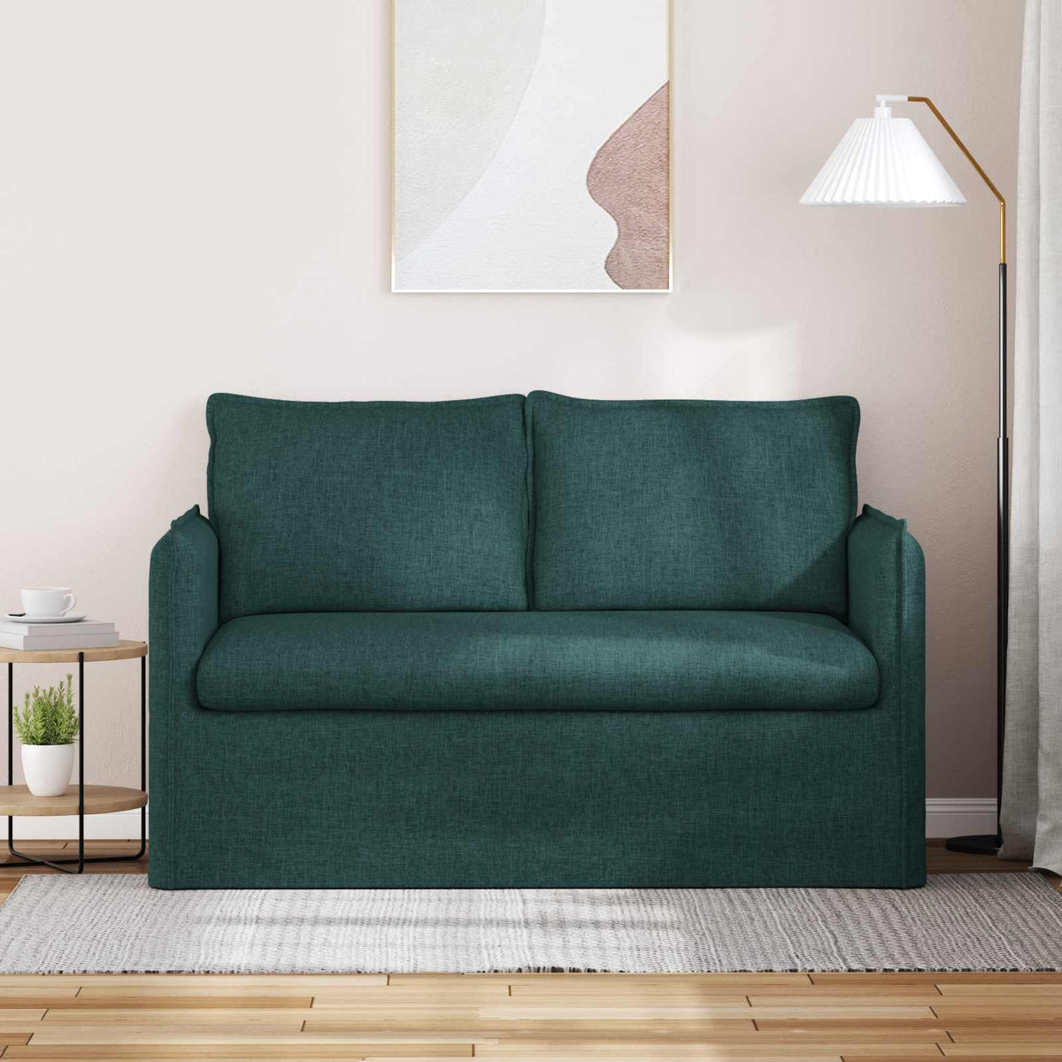 Vidaxl bank donkergroen 136 x 82 x 85 cm stof