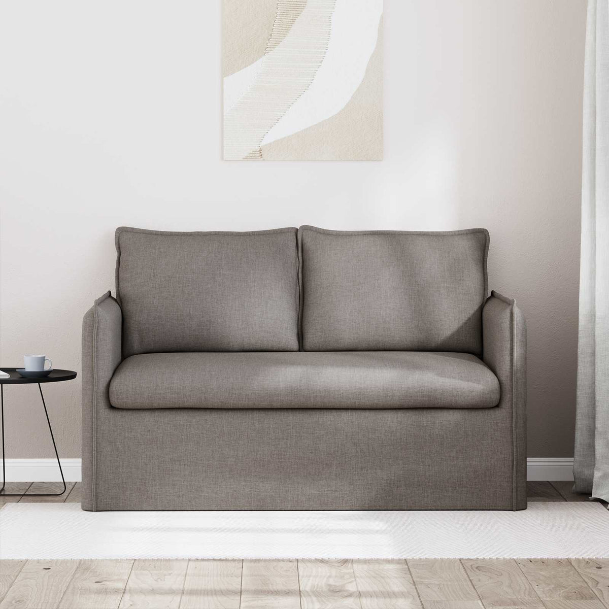 Vidaxl bank taupe 136 x 82 x 85 cm stof