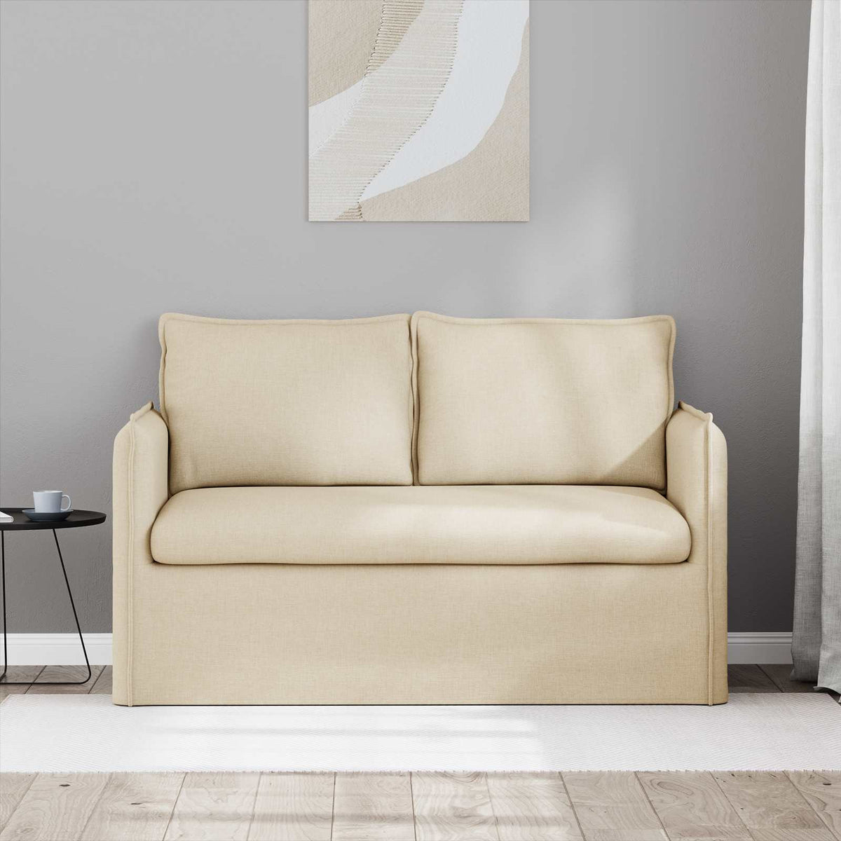 Vidaxl bank crème 136 x 82 x 85 cm stof