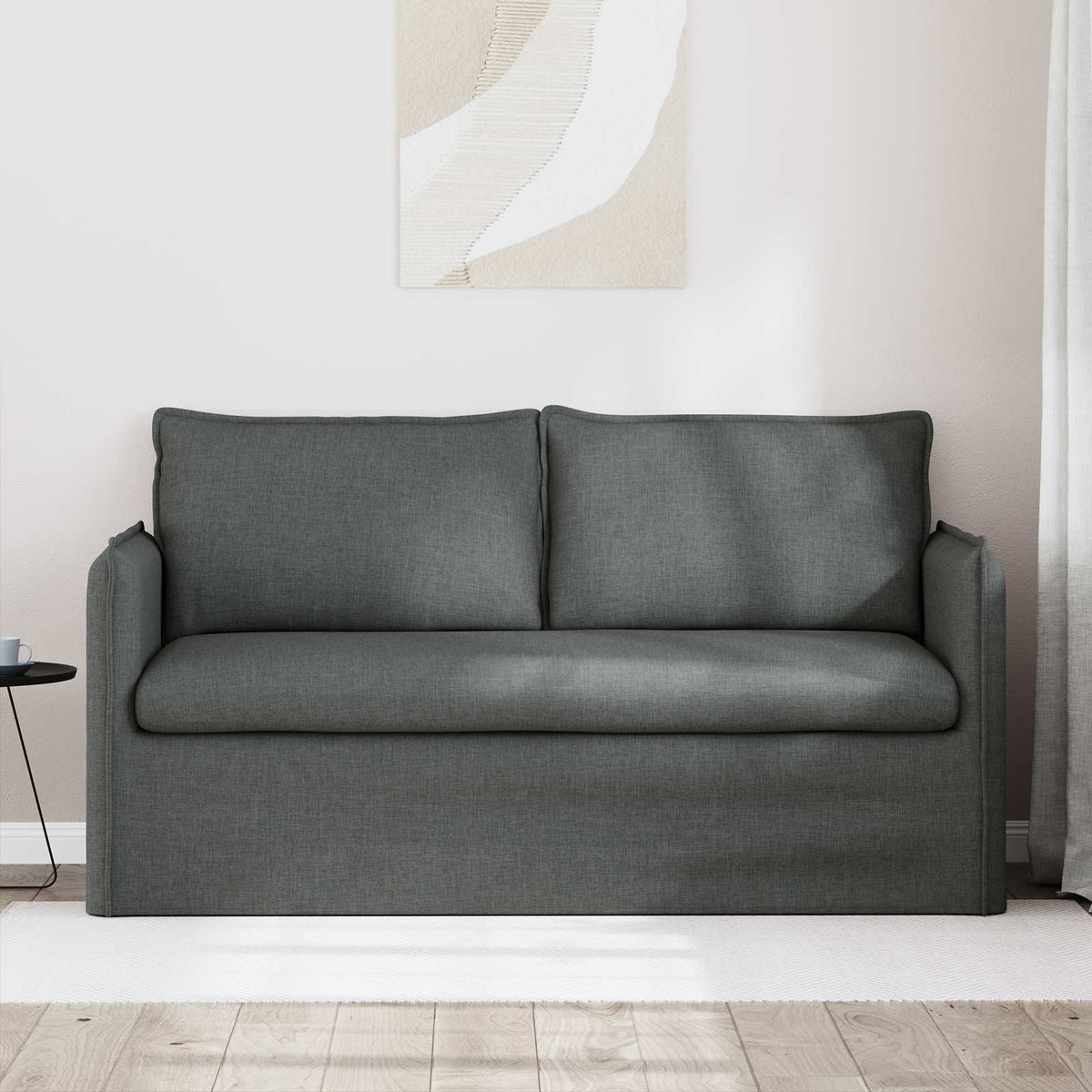 Vidaxl bank donkergrijs 156 x 82 x 85 cm stof