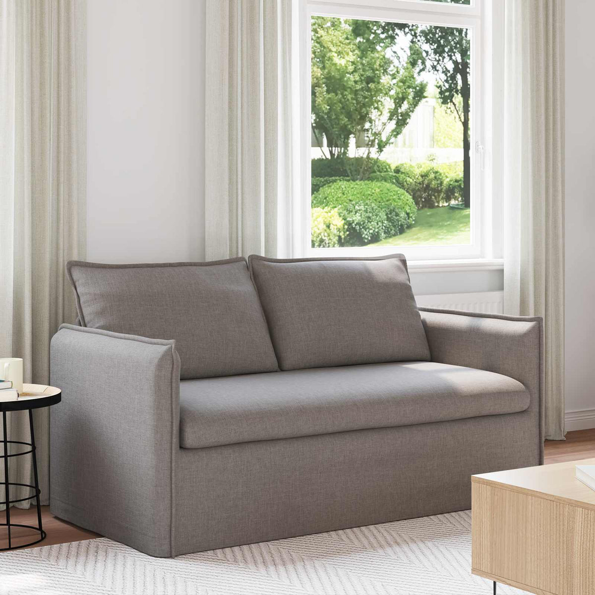 Vidaxl bank taupe 156 x 82 x 85 cm stof