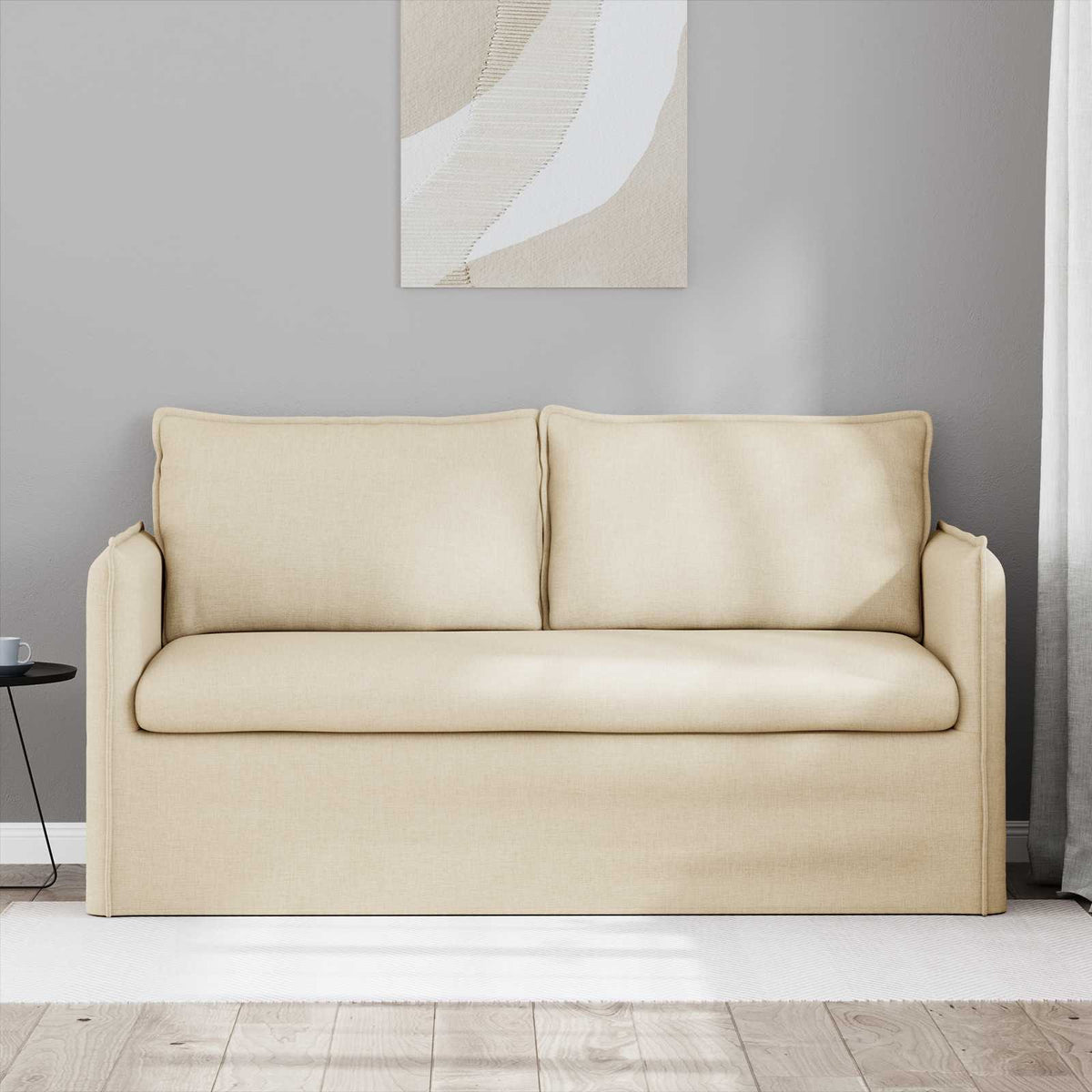 Vidaxl bank crème 156 x 82 x 85 cm stof