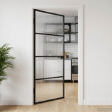 Vidaxl huisdeur 102 x 201,5 x 3,5 cm aluminium en gehard glas