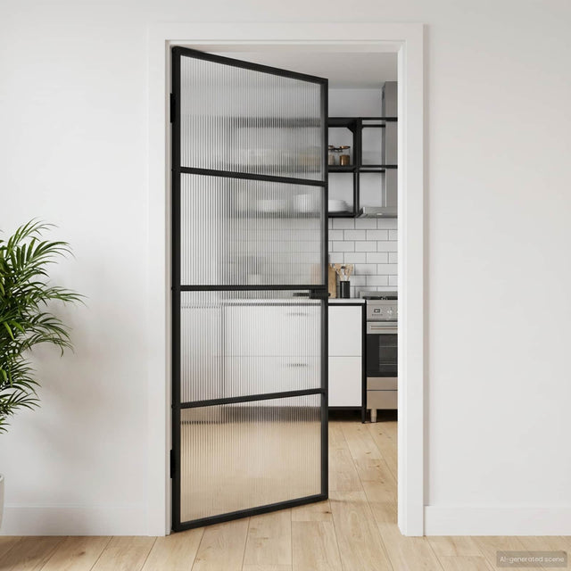 Vidaxl huisdeur 102 x 201,5 x 3,5 cm aluminium en gehard glas