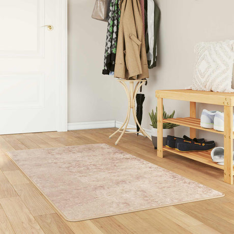 Vidaxl vloerkleedloper marsa beige 80 x 150 cm polyester en pvc