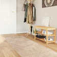 Vidaxl vloerkleedloper marsa beige 100 x 400 cm polyester en pvc