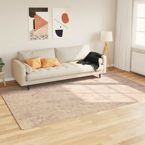 Vidaxl vloerkleedloper marsa beige 150 x 230 cm polyester en pvc