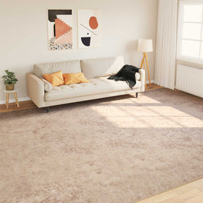 Vidaxl vloerkleedloper marsa beige 300 x 400 cm polyester en pvc