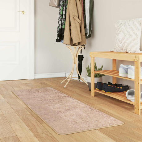 Vidaxl vloerkleedloper marsa zand 50 x 200 cm polyester en pvc