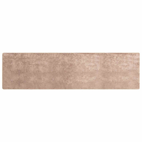 Vidaxl vloerkleedloper marsa zand 80 x 300 cm polyester en pvc