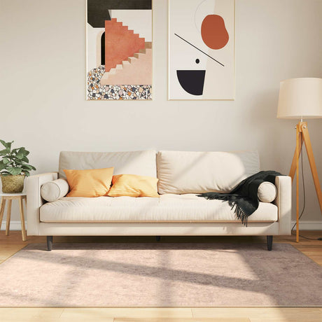 Vidaxl vloerkleedloper marsa zand 120 x 170 cm polyester en pvc