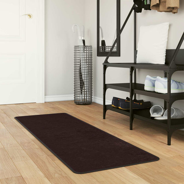 Vidaxl vloerkleedloper marsa antraciet 50 x 150 cm polyester en pvc