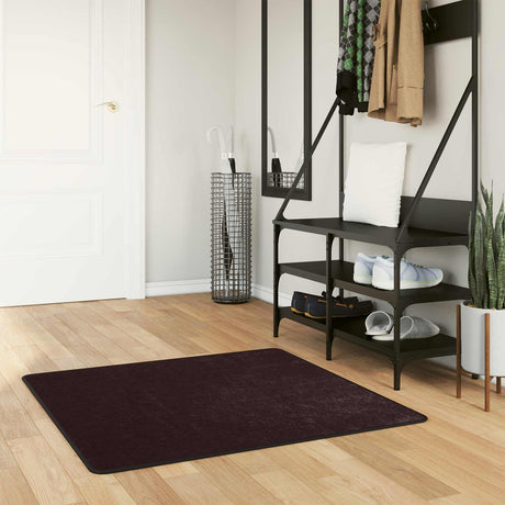 Vidaxl vloerkleedloper marsa antraciet 100 x 100 cm polyester en pvc