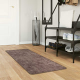 Vidaxl vloerkleedloper marsa grijs 50 x 200 cm polyester en pvc