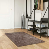 Vidaxl vloerkleedloper marsa grijs 80 x 200 cm polyester en pvc
