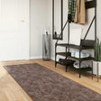 Vidaxl vloerkleedloper marsa grijs 100 x 450 cm polyester en pvc