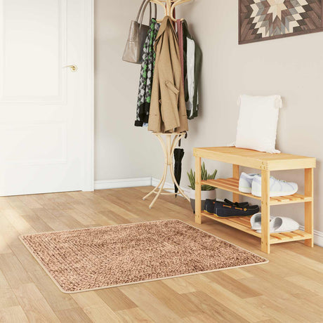 Vidaxl vloerkleedloper marsa geel 100 x 100 cm polyester en pvc