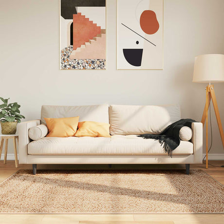 Vidaxl vloerkleedloper marsa geel 120 x 170 cm polyester en pvc