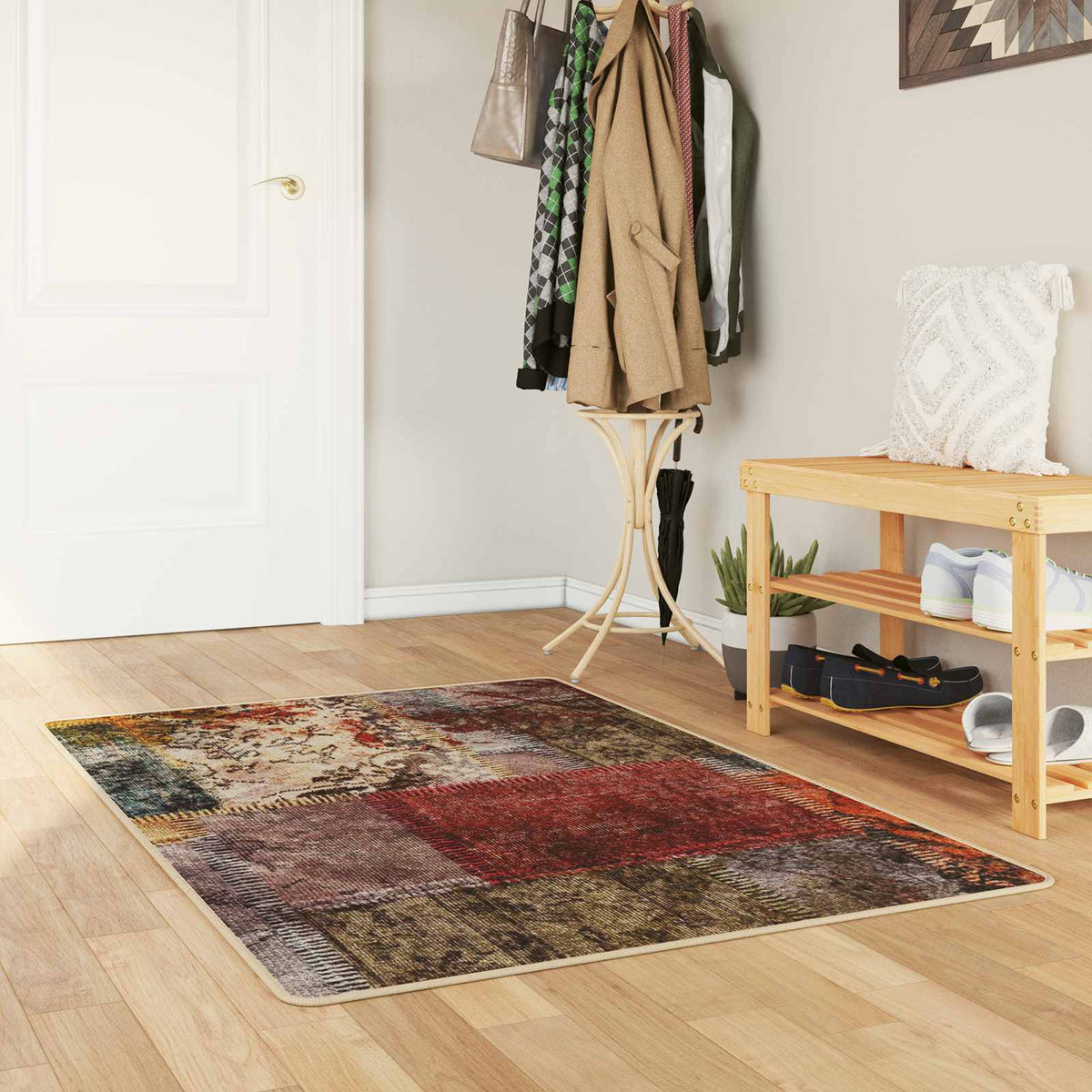 Vidaxl vloerkleedloper marsa meerkleurig 80 x 200 cm polyester en pvc