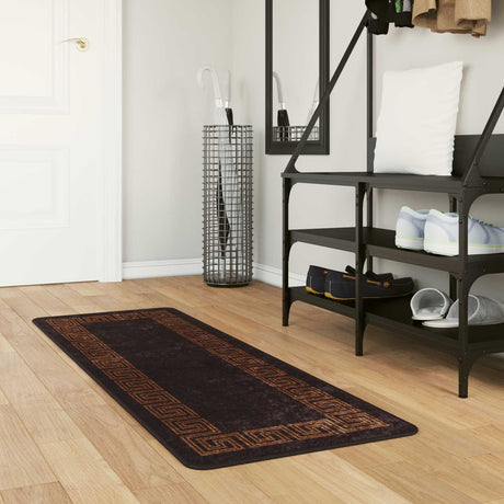 Vidaxl vloerkleedloper marsa zwart 50 x 100 cm polyester en pvc