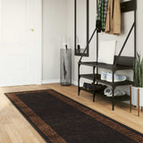Vidaxl vloerkleedloper marsa zwart 80 x 250 cm polyester en pvc