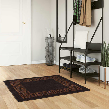 Vidaxl vloerkleedloper marsa zwart 100 x 100 cm polyester en pvc