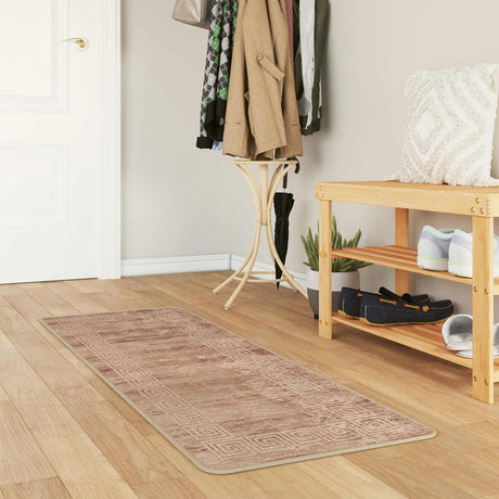 Vidaxl vloerkleedloper marsa wit 50 x 100 cm polyester en pvc