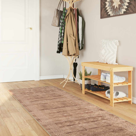 Vidaxl vloerkleedloper marsa wit 80 x 400 cm polyester en pvc