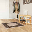 Vidaxl vloerkleedloper marsa zwart 100 x 100 cm polyester en pvc