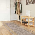 Vidaxl vloerkleedloper marsa grijs 80 x 450 cm polyester en pvc