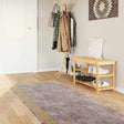 Vidaxl vloerkleedloper marsa grijs 100 x 250 cm polyester en pvc