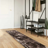 Vidaxl vloerkleedloper marsa zwart 50 x 450 cm polyester en pvc