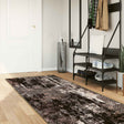 Vidaxl vloerkleedloper marsa zwart 80 x 350 cm polyester en pvc