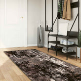 Vidaxl vloerkleedloper marsa zwart 80 x 350 cm polyester en pvc