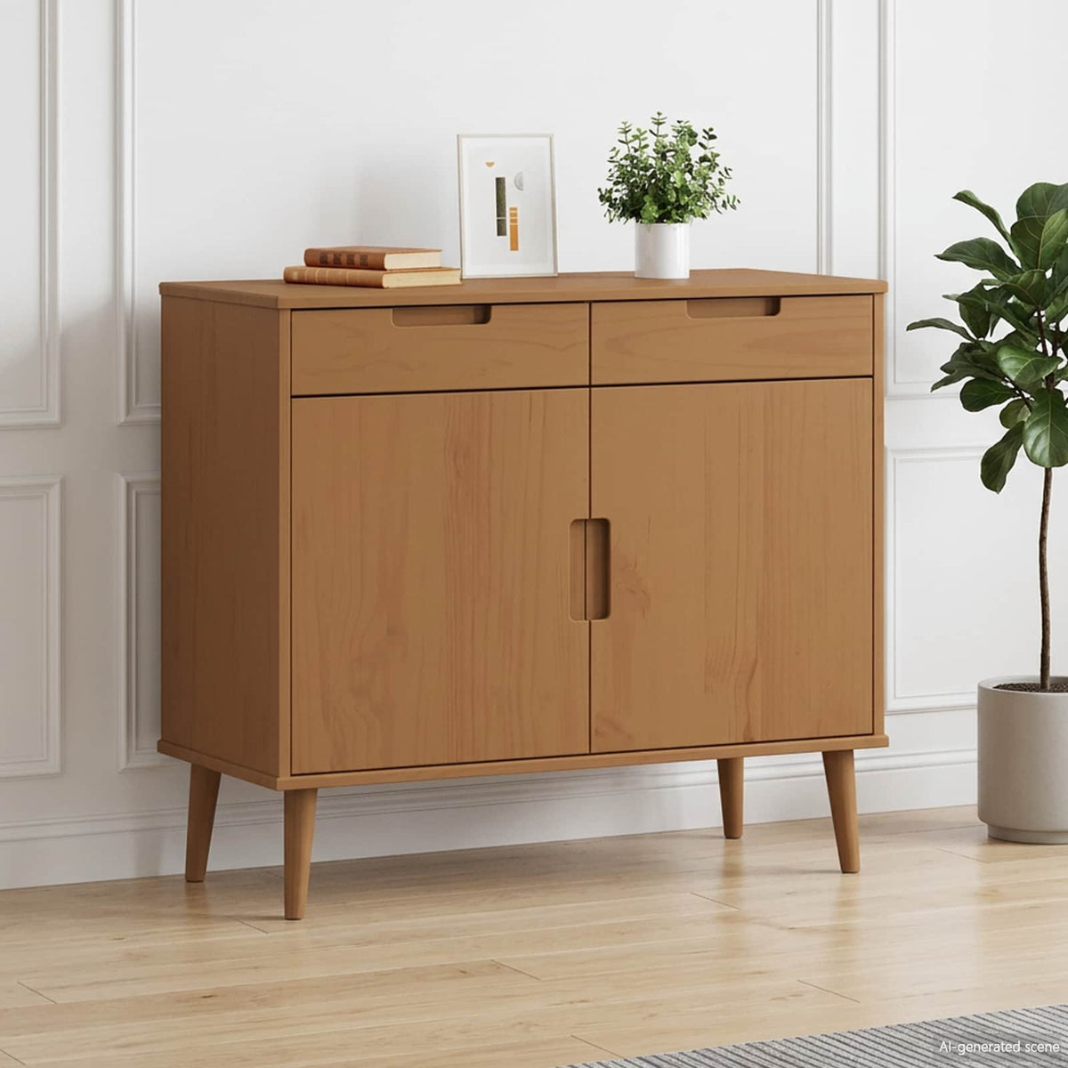 Vidaxl dressoir molde caramel 90 x 40 x 80 cm