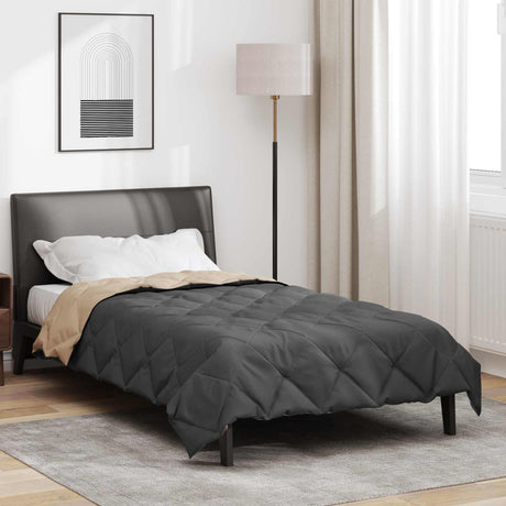 Vidaxl zomerdekbed 220 x 135 cm zomer 200 gsm antraciet en taupe