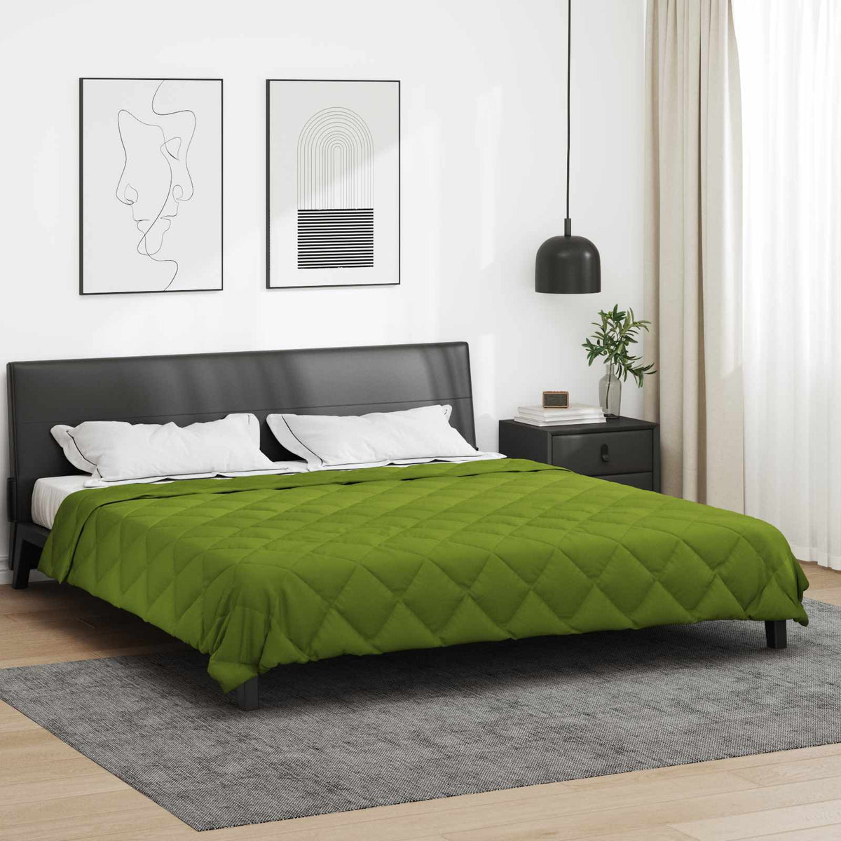 Vidaxl zomerdekbed 200 x 200 cm zomer 200 gsm groen