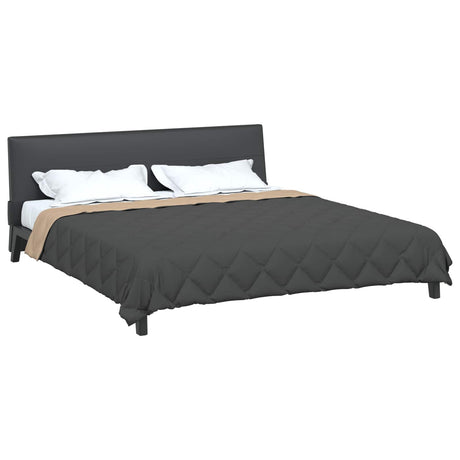 Vidaxl vol jaar dekbed antraciet en taupe 220 x 240 cm microfiber