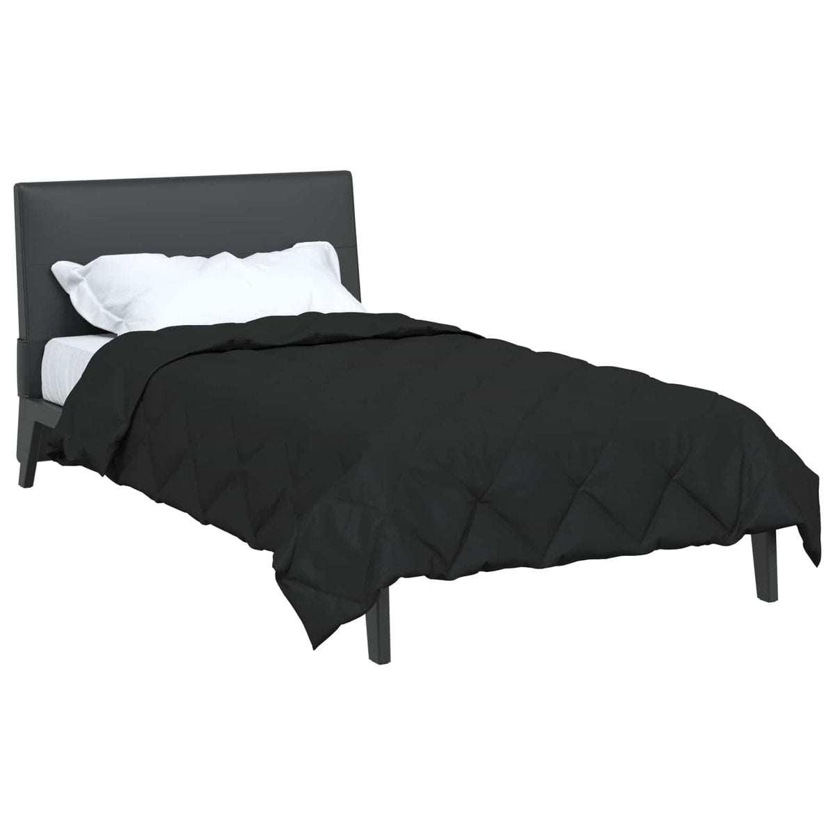 Vidaxl vol jaar dekbed zwart 155 x 220 cm microfiber