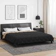 Vidaxl vol jaar dekbed zwart en taupe 200 x 240 cm microfiber