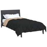 Vidaxl vol jaar dekbed zwart en taupe 155 x 220 cm microfiber